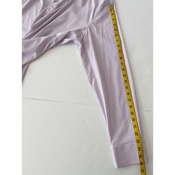 Bonobos Slim Fit Stretch Shirt Men XL Purple Check Lightweight Business Casual - Picture 7 of 9